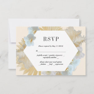 Pampass herbe et Orchidées Mariage Carte RSVP