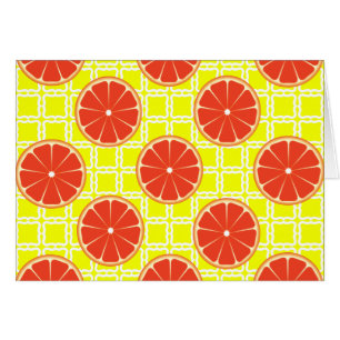 Pamplemousses lumineux d'été sur les carrés jaune