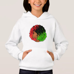 Pan Africaine noire femme rouge vert orgueil afro