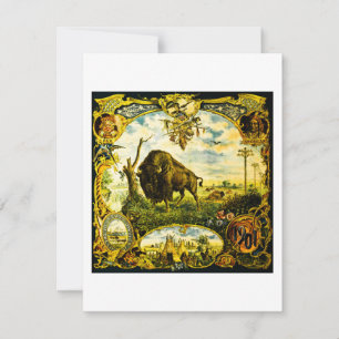 Pan Am Expo avec motifs de bisons et amérindiens