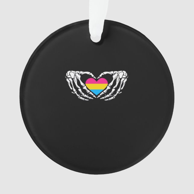Pan Pride Skeleton Halloween Pan Goth Heart (devant)
