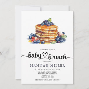 Pancake Bébé mignon douche Invitations