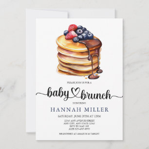 Pancake Bébé mignon douche Invitations