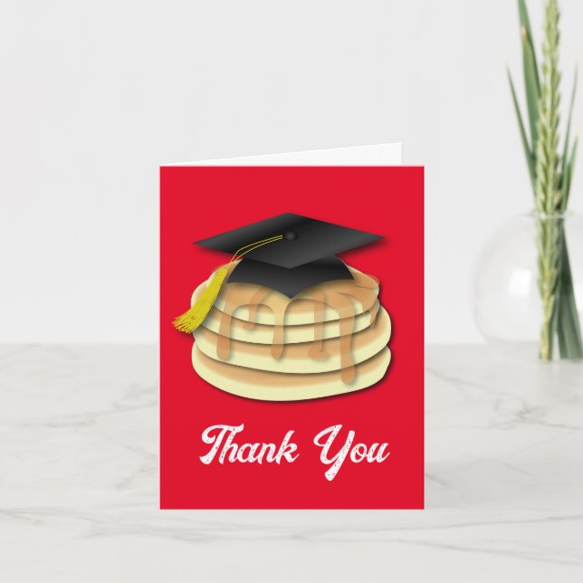 Pancake Brunch Graduation Party Invitation (Devant)