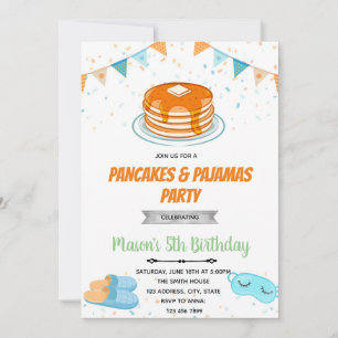 Pancake pyjama invitation garçon