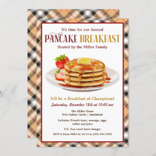 Pancakes and Breakfast Invitation