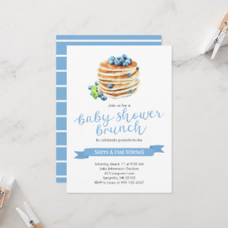 Pancakes Baby shower Brunch Invitation
