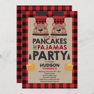 Pancakes De Noël Et Jouets De Pajamas Invitation D