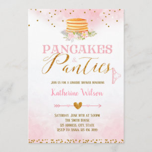 Pancakes et culottes invitation à la carte de ling