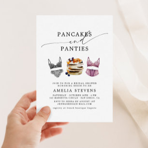 Pancakes et culottes Invitation à la douche nuptia