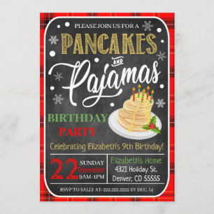 Pancakes Et Pajamas Invitation De Fêtes