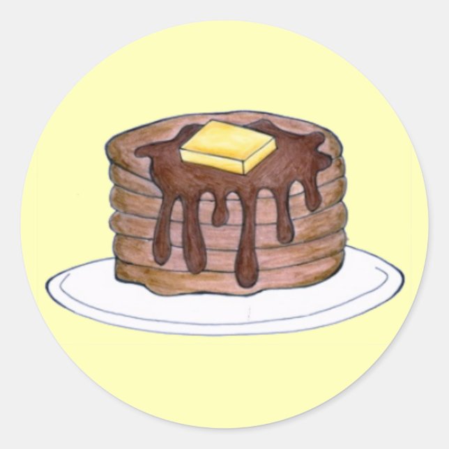 Pancakes Flapjacks Beurre Sirop Pancake Stickers (Devant)