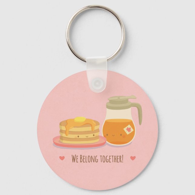 Pancakes Mignons et Porte-Clés Couple Érable (Recto)