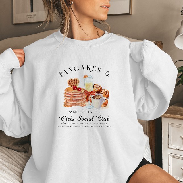 Pancakes & Panic Attacks Social Club Sweatshirt (Créateur téléchargé)