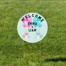 Affiche de bienvenue Twin Babies