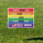 Pancarte Biden Harris Vérité Unité science espoir Gay pride<br><div class="desc">Allez-vous avec Biden ajouter un peu de plaisir à votre maison avec cette vérité sur les mensonges l'unité sur la division la science sur la fiction espoir sur la peur Biden Harris 2024 Rainbow gay pride panneau de cour</div>