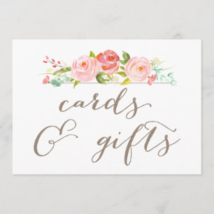 Pancarte Cartes de Mariage et Cadeaux pour Jardin
