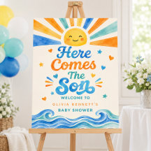Pancarte de bienvenue pour la baby shower Voici vi