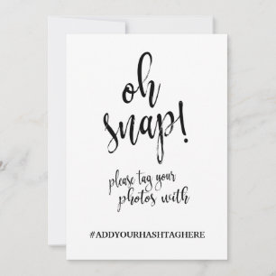 Pancarte de calligraphie dorée pour hashtag de mar