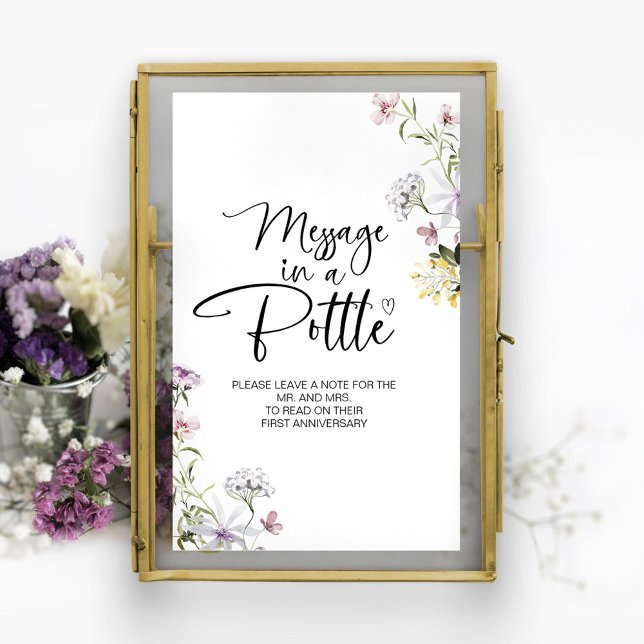 Pancarte de livre d'or de mariage Message dans une (Créateur téléchargé)