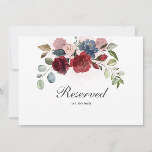Pancarte de mariage réservée à l'aquarelle florale