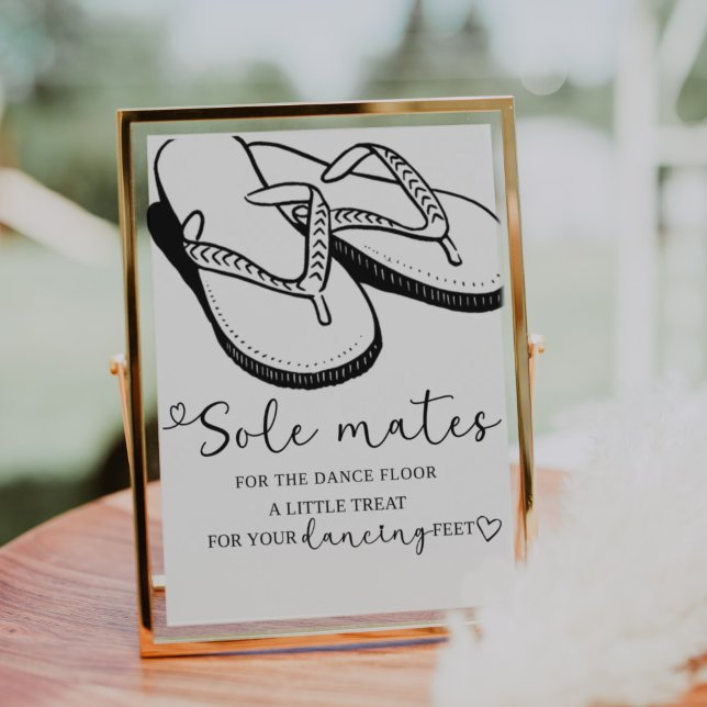 Pancarte de mariage, Sandales, Âmes sœurs, Lunette (Créateur téléchargé)