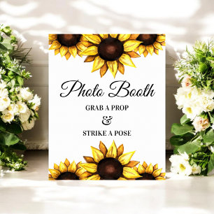 Pancarte de Photomaton Tournesol Affiche de Mariag