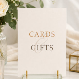 Pancarte de table de mariage marron cacao minimali