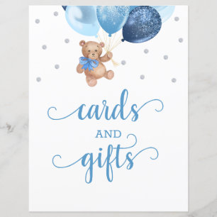 Pancarte de table pour cartes et cadeaux de nounou