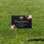Pancarte enseigne de jardin d'école de soins infirmiers fle<br><div class="desc">Un design photo élégant avec un scénario de faux or et des flores d'aquarelle. Le texte et les couleurs peuvent être personnalisés.</div>