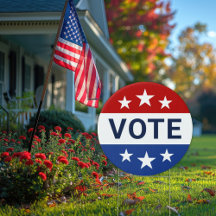 Étoile de vote patriotique rond pour la cour