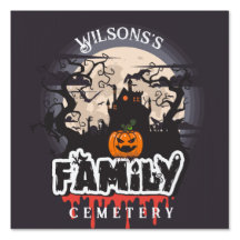Grave Halloween Famille Nom personnalisé Cimetière