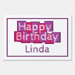 Articles Joyeux Anniversaire Linda De Maison Decoration Zazzle Fr