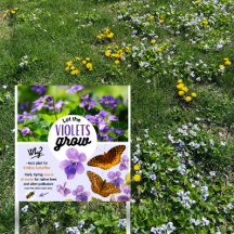 Laisser grandir les violettes - NO Mow Puisse sign