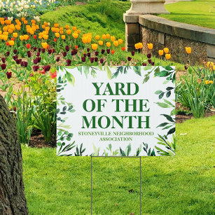 Pancarte Lauréat du Prix Yard of the Month Club double face
