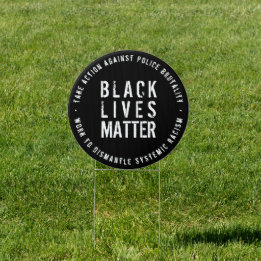 Pancarte L'importance des vies noires