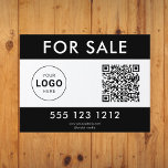 Pancarte Logo Code QR - Connexion professionnelle<br><div class="desc">Ajoutez votre logo.</div>
