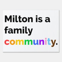 Milton est un signe de Family Community PRIDE LGBT