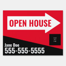 Open House Directional - Noir et rouge