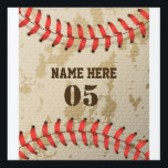 Pancarte Personalized Vintage Baseball Name Number Retro<br><div class="desc">Personalized vintage baseball name number retro design  can be good for you if you love Baseball. Or it could be a great gift for those who loves baseball.</div>