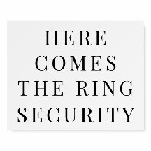 Pancarte personnalisée de porteur d'alliances