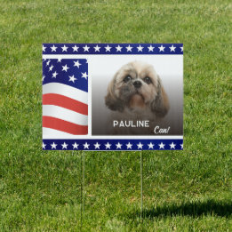 Pancarte Photo Pet Dog USA Président Election 2024 Custom