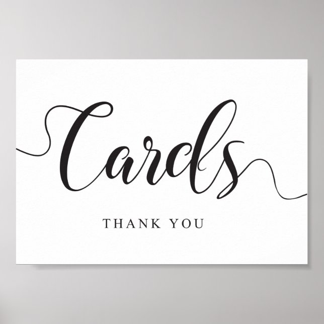 Pancarte pour cartes de mariage. Affiche pour boît (Devant)