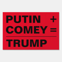 Poutine + Comey = Trump Sign, à deux côtés