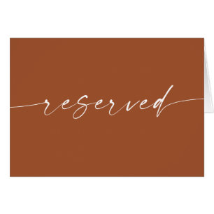 Pancarte réservée Sienne Mariage automnal rustiq