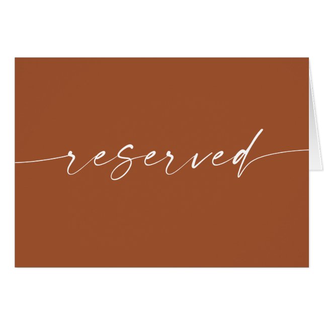 Pancarte réservée Sienne | Mariage automnal rustiq (Devant Horizontal)