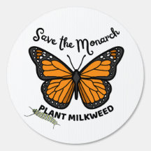 Sauvons le monarque; Plante Milkweed / signe papil