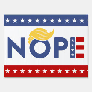 Pancarte Signe du jury électoral de Nope ByeDon Trump