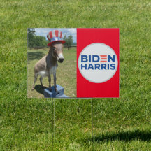 Signe Patriotique Donkey Biden Harris Yard KMCphot