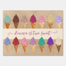 Soirée Crème Glace Bébé Fille 2 ans Anniversaire